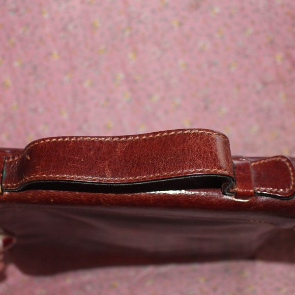 Vintage Italy Leather Cross Body and/or Messenger Bag or Satchel Made In Italy - Picture 6 of 13